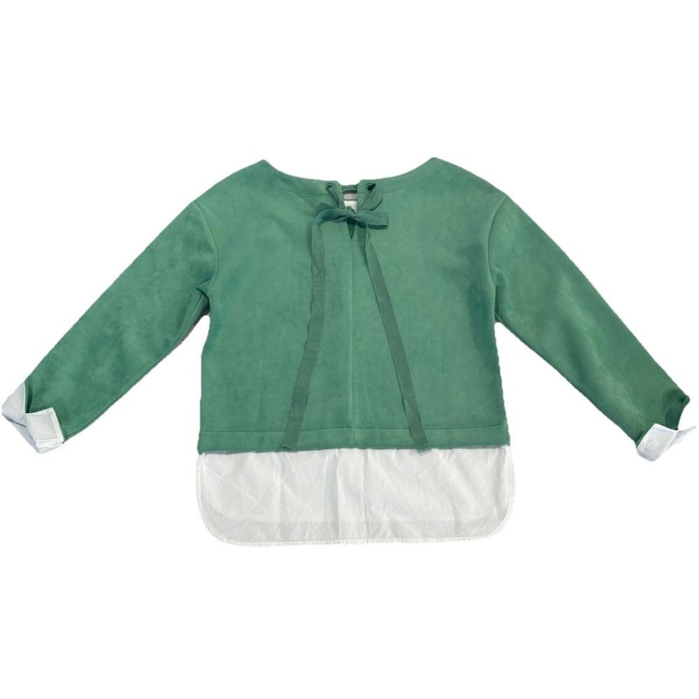 United Colors of Benetton White & Chic Green Effortless Layered-look Back Bow SM - Picture 8 of 14